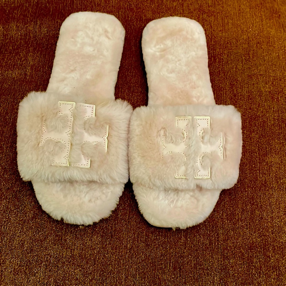 Tory Burch Shearling Slides